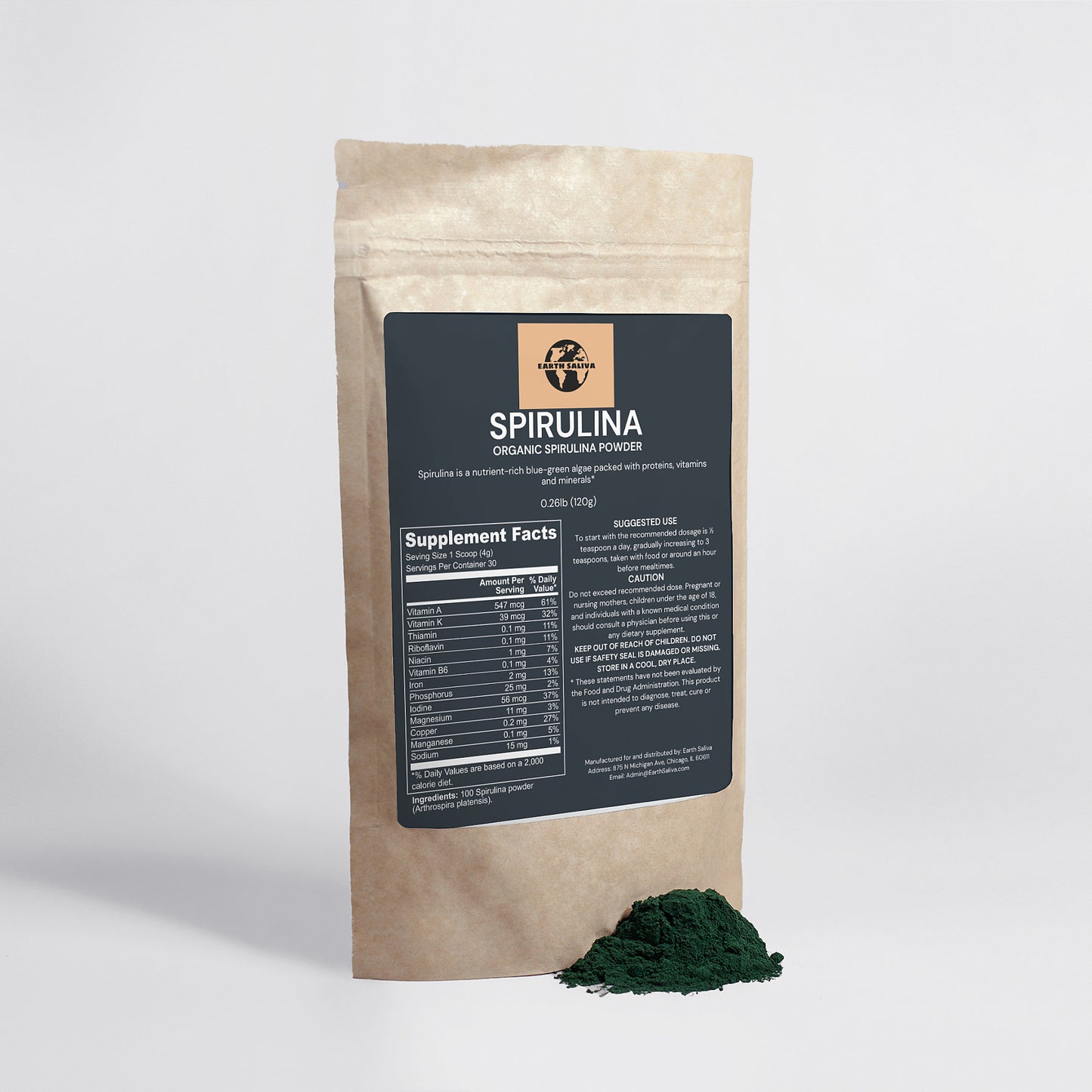 Earth Saliva: Spirulina Powder