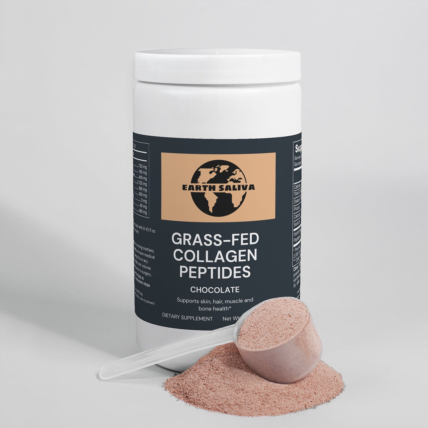 Earth Saliva: Grass-Fed Collagen Peptides Powder (Chocolate)