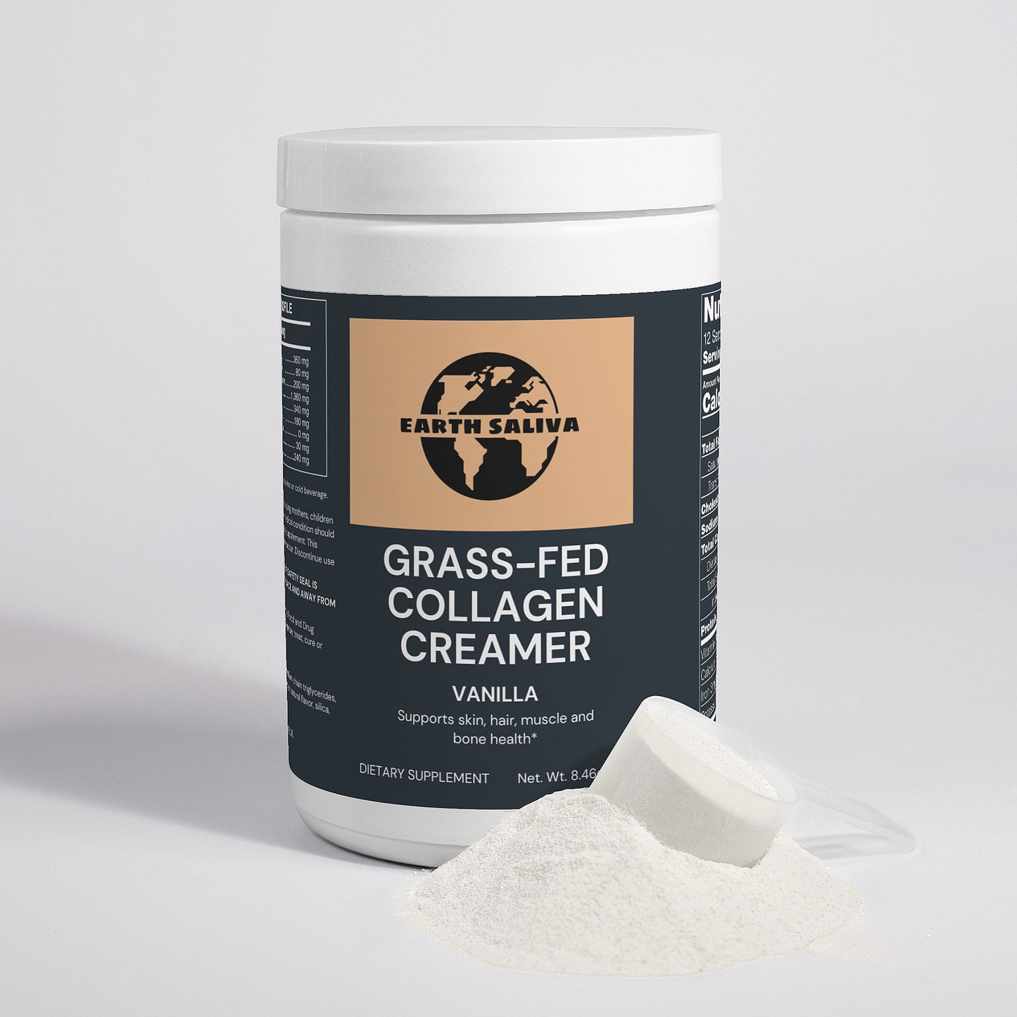 Earth Saliva: Grass-Fed Collagen Creamer (Vanilla)