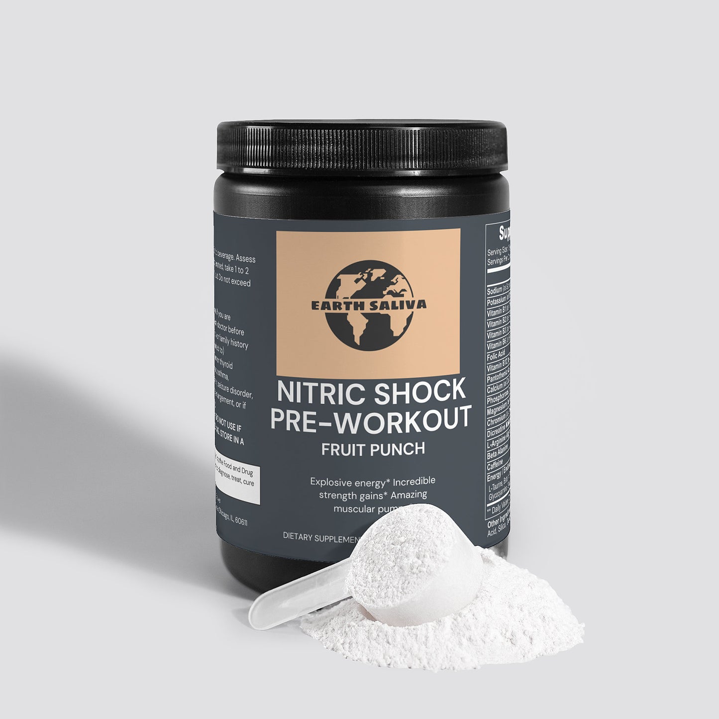 Earth Saliva: Nitric Shock Pre-Workout Powder (Fruit Punch)