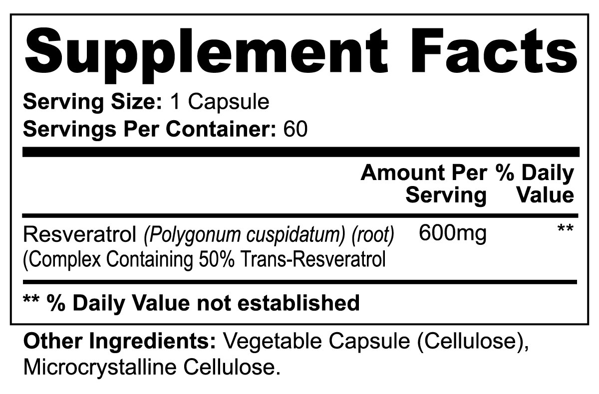 Earth Saliva: Resveratrol 50% 600mg