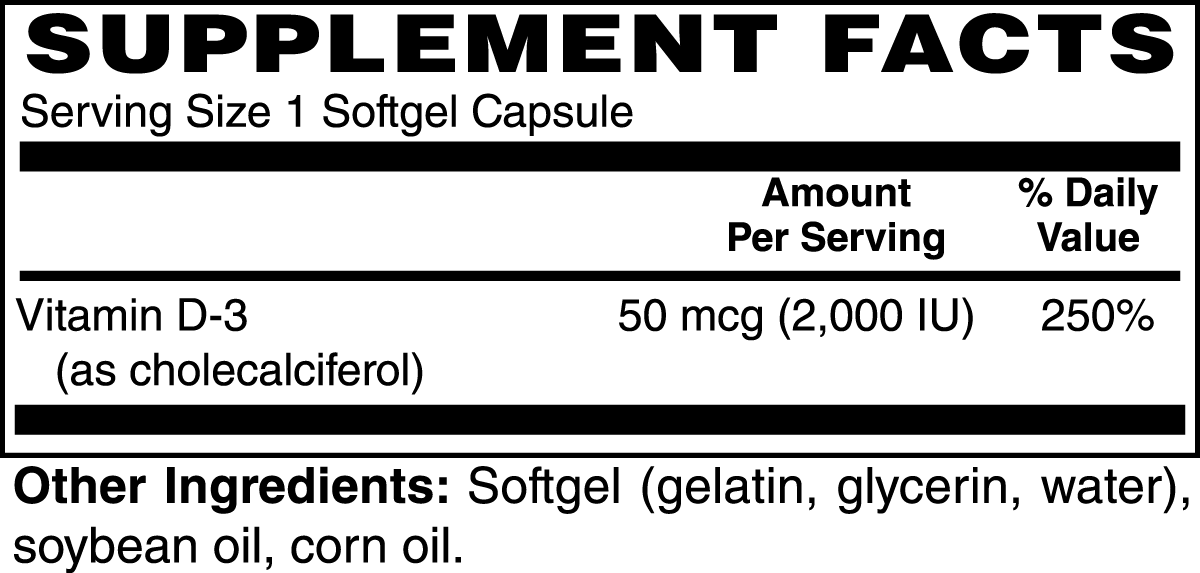 Earth Saliva: Vitamin D3 2,000 IU